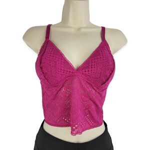 Auden Lace Brami Dark Pink Medium NWT